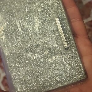 Rebecca Minkoff Silver Glitter Card Holder